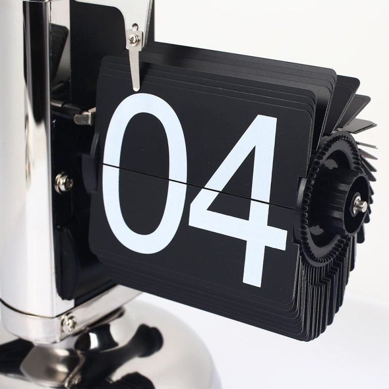 Vintage Retro Flip Clock with Large Letters — Quiet & Stylish Stylish Vintage Flip Clock Large Letters Clock for Impaired Vision or the Elderly
