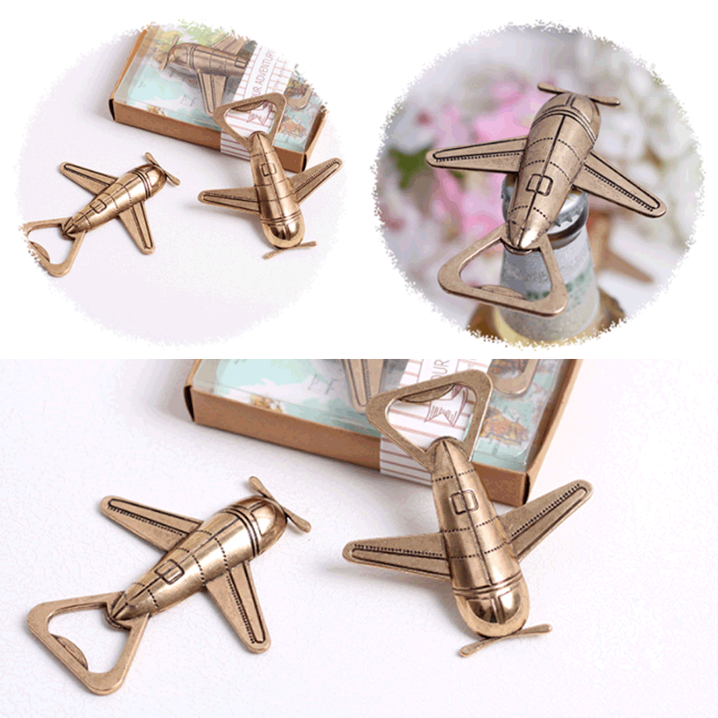 Vintage Airplane Bottle Opener Wedding Favors Giveaways Vintage Airplane Bottle Opener