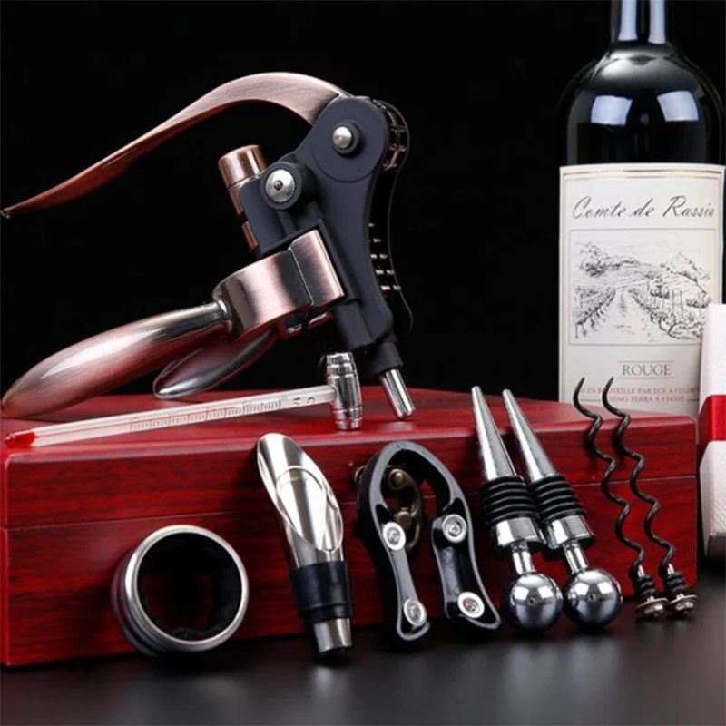 9-Piece Wine Bottle Opener Set with Corkscrew & Accessories