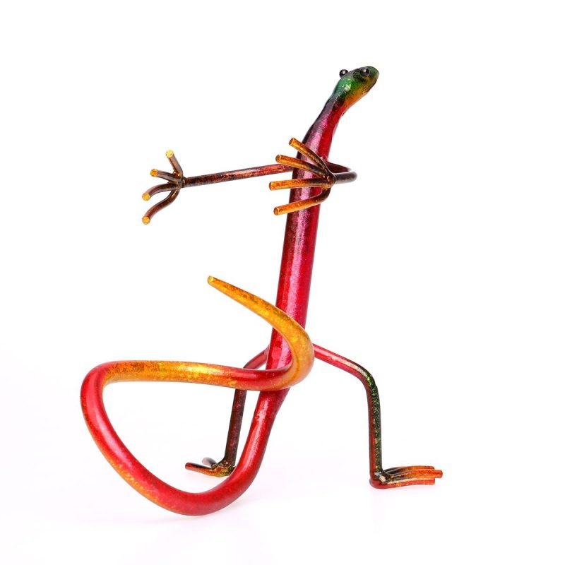 Gecko Wine Bottle Holder — Metal Art Decorative Wine Rack - Image 6