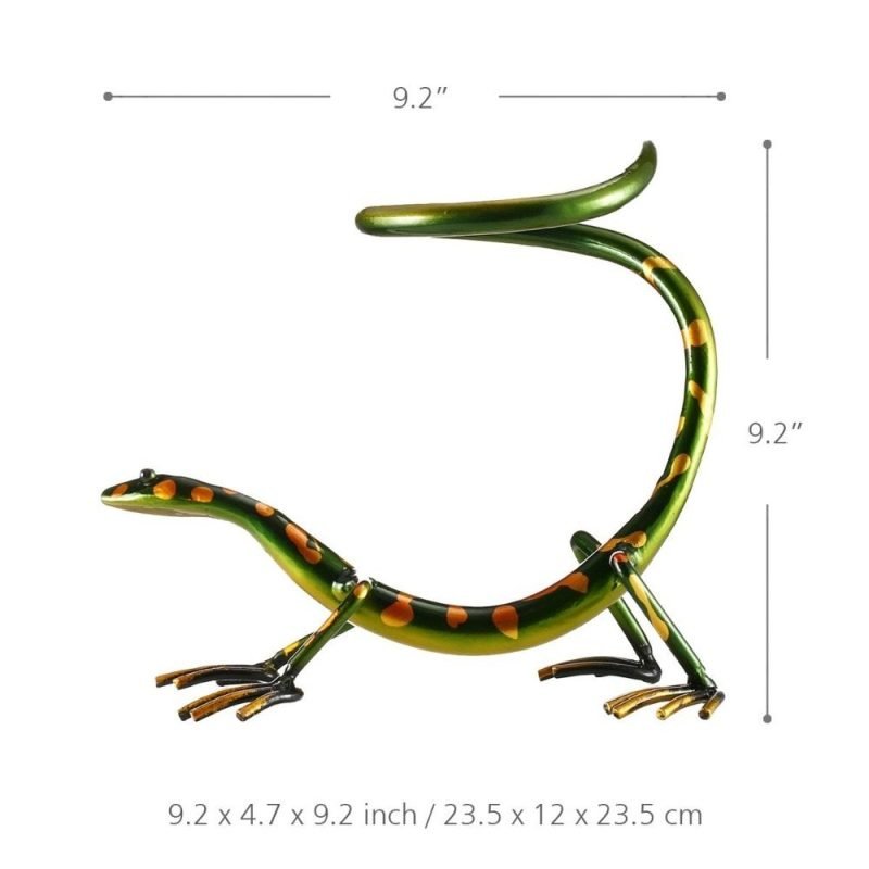 Wine Bottle Holder-Gecko Metal Art Decorative Novelty Wine Rack