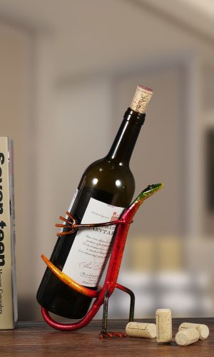 Gecko Wine Bottle Holder — Metal Art Decorative Wine Rack