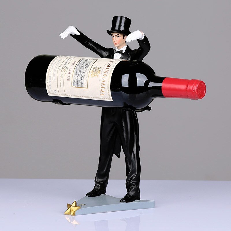 Wine Bottle Holder Gravity Illusion Magician trick Novelty design