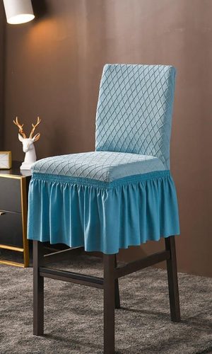 Chair Cover with Skirt  for Low & High Back Chairs stylish Colours