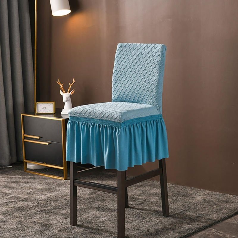 Chair Cover with Skirt for Low & High Back Chairs stylish Colours