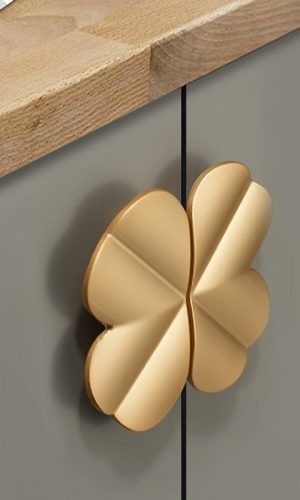 Cabinet Handles Restoration Hardware — Black & Golden Flower