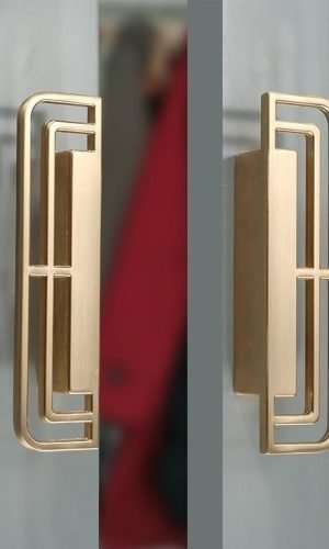 Cabinet Handles Drawer Pulls Rectangle Statement — Gold & Black