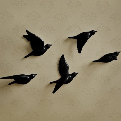 1 Set of Black 5pcs