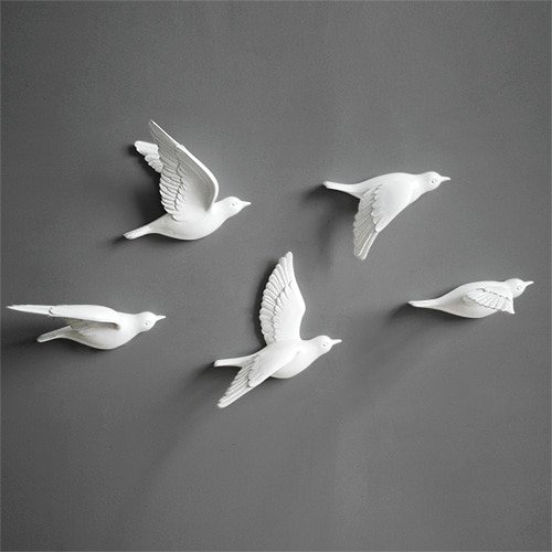 1 Set of White 5pcs