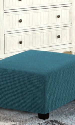 Square Ottoman Cover Stylish Colours 75-85cm