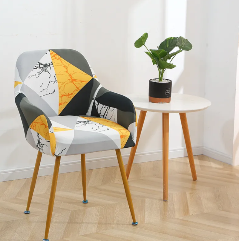 Dining Arm Chair Cover-Floral Patterns or stylish Colours