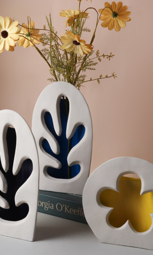Vase-Matisse Inspired Floral Designs Ceramic Dried Flower Vases