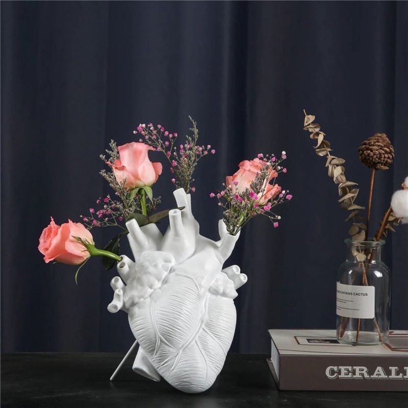Vase-Anatomical Heart Flowers Vase Novelty Decorative Vase