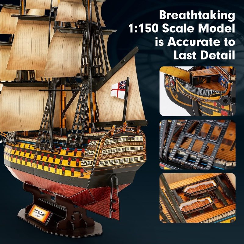 HMS Victory Ship Model Kit 3D Paper Model Kit for 8+ years