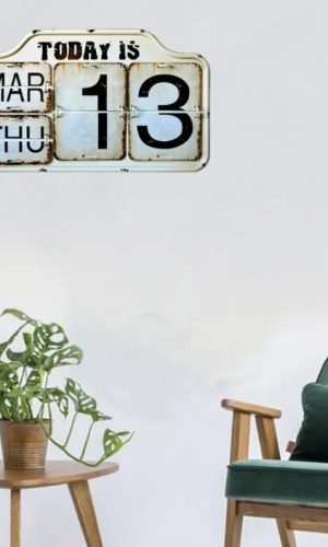 Retro Perpetual Calendar — Large Letters for Elderly & Impaired Vision