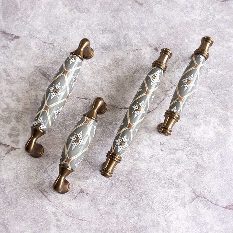 Vintage Style Ceramic Cabinet Handles Art Deco Handles Drawer Knobs