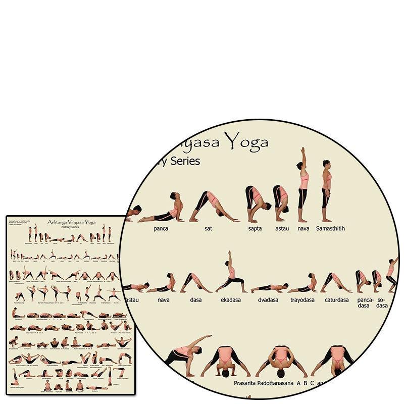 Yoga Poses Chart Ashtanga Yoga Print Wall Décor Yoga Poster Yoga Poster Art Print