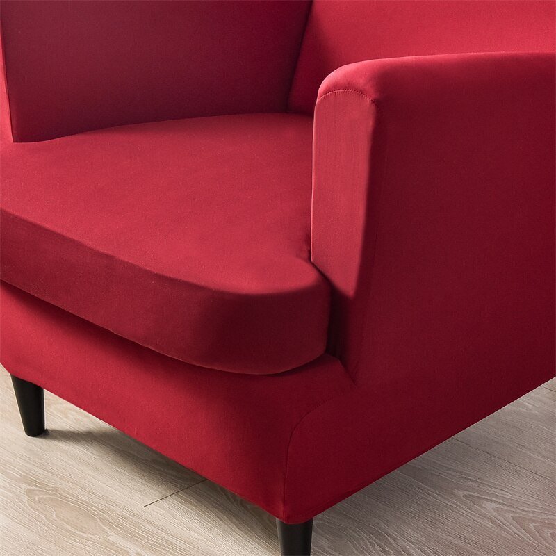Wingback Armchair Cover & Ottoman Cover — Stylish Colours 2 Pcs/Set Wingback Armchair Cover & Ottoman Cover — Stylish Colours 2 Pcs/Set - Image 4