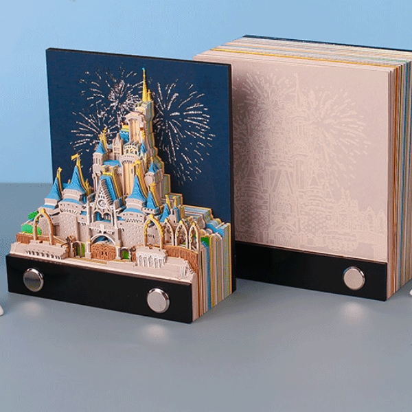 Fairy Tale Castles 3D Memo Notepad Novelty Gifts For Her Omoshiroi Block Castles