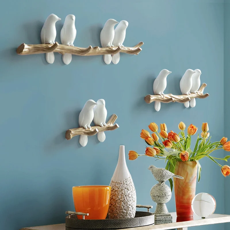 Resin Birds Wall Hook charming birds wall hanging hook