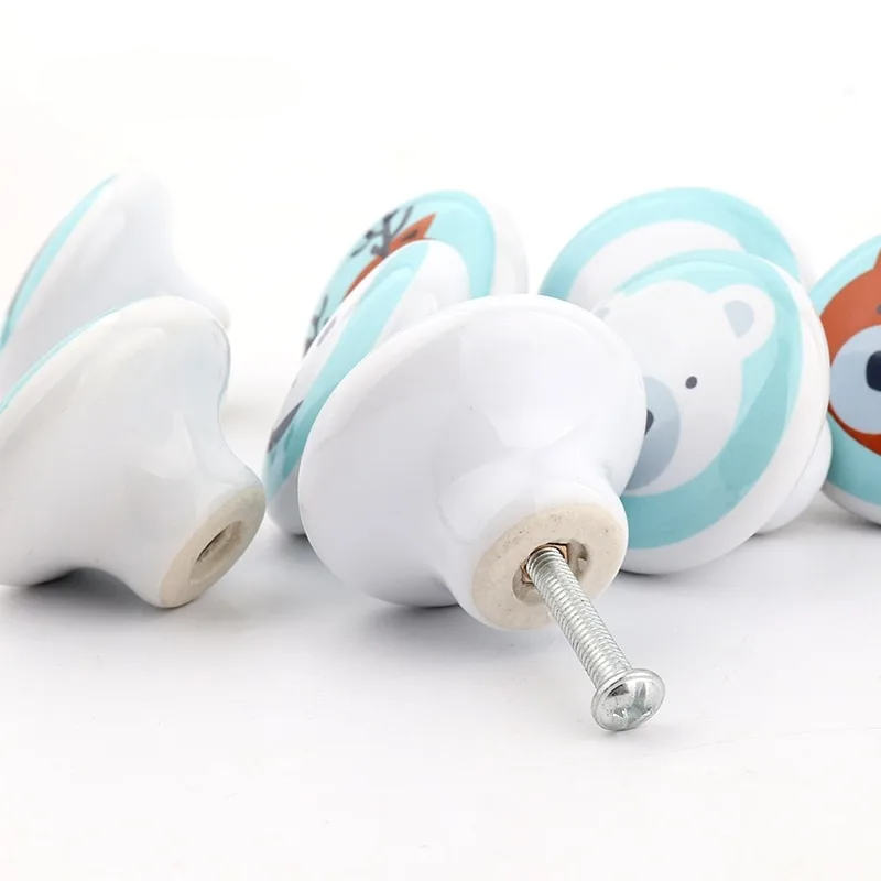 Drawer Knobs & Wall Hooks Animal Design — Kids Room, Ceramic Kids Room Ceramic Animals Drawer Knobs & Wall Hooks