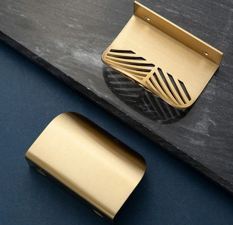 Cabinet Pulls Drawer Handles Golden Leaf — Modern Design, Copper Brass Cabinet Handles Art Deco Handles Drawer Knobs
