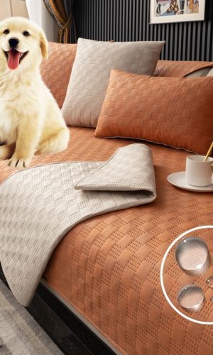 Pet Couch Cover Faux Leather Water Repellent — with Pillow Case