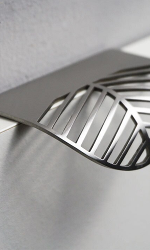 Cabinet Pulls Drawer Handles Silver & Black Leaf — 304 Stainless Steel