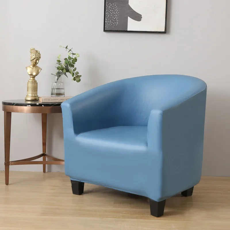 PU Leather Tub Chair Or Club Chair Cover Single Seater Cover-One Piece