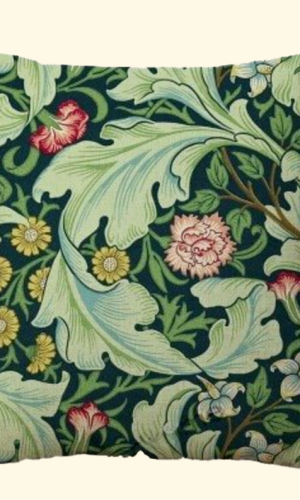 William Morris Cushion Covers Strawberry Thief — Linen Cotton Blend