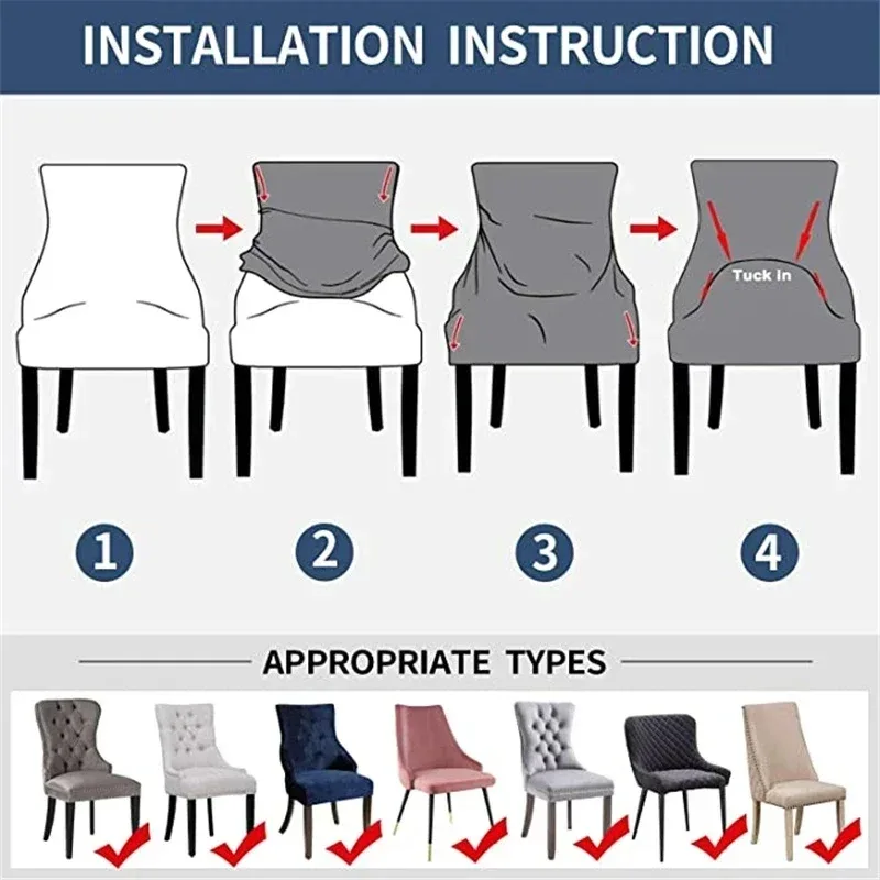 Dining Chair Covers stylish Colours Soft Velvet Slipcovers Dining Chair Cover