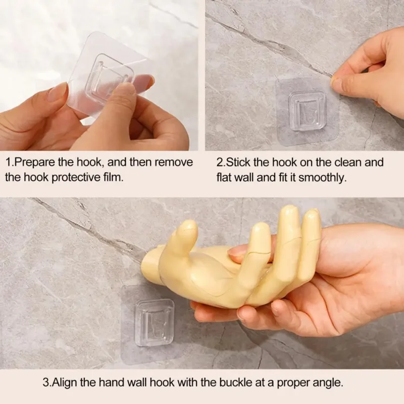 Novelty Hooks Self-Adhesive Hand Shape Ring Holder