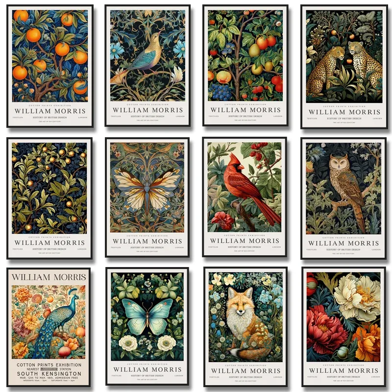William Morris Posters & Prints Animals Inspired by William Morris Animal Motifs William Morris Posters & Prints