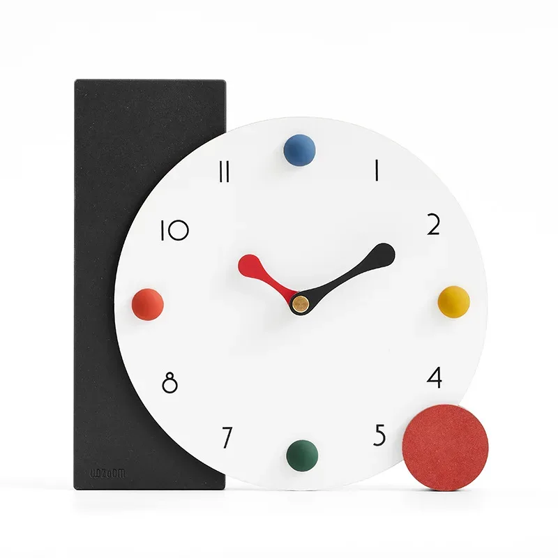 Joan Miró Inspired Novelty Designer Desk Clock — Geometric Colours Geometry Colour Play Joan Miró Inspired Novelty Designer Desk Clock