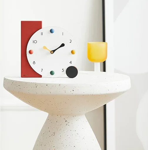 Joan Miró Inspired Novelty Designer Desk Clock — Geometric Colours Geometry Colour Play Joan Miró Inspired Novelty Designer Desk Clock