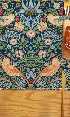 William Morris Table Runner Strawberry Thief 180x33cm