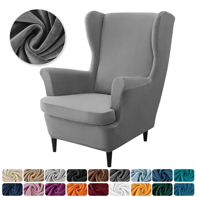 Grey Wingchair Cover