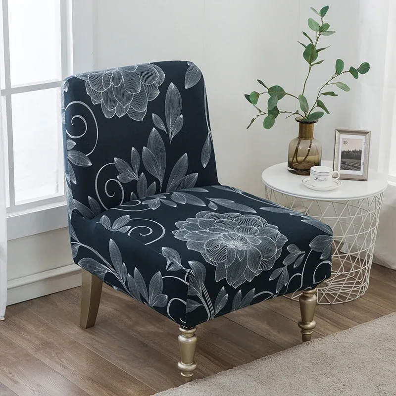 Slipper Chair Slipcover Single Armless Sofa Chair Cover