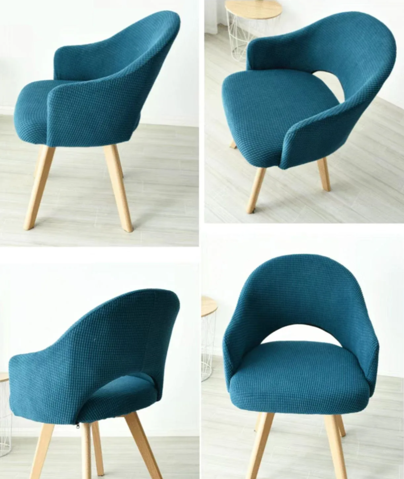 Dining Chair Covers curved open back Armchair Covers Stylish Colours