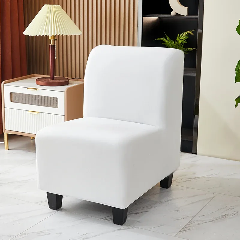 Slipper Chair Slipcovers Thick Seat Single Armless Accent Chairs Cover Stylish Colours
