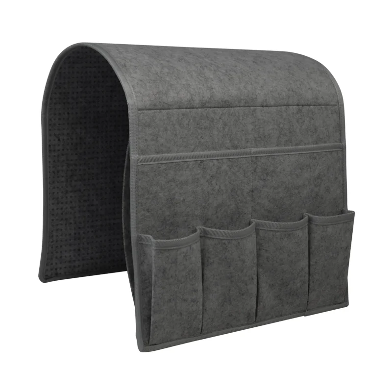 Couch Caddy Armrest Organiser — Remote & Phone Holder, Non-Slip Felt Couch Caddy Remote Control Holder for Couch Recliner, Non Slip Armrest Organizer