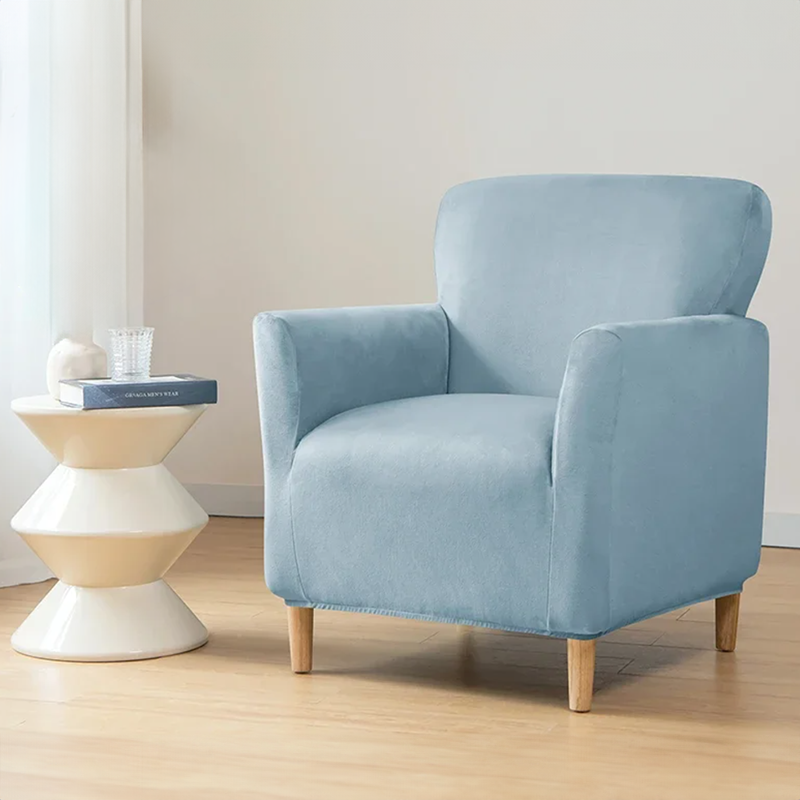 Armchair Sofa Cover Single Sofa With Armrest Slipcover Soft Velvet