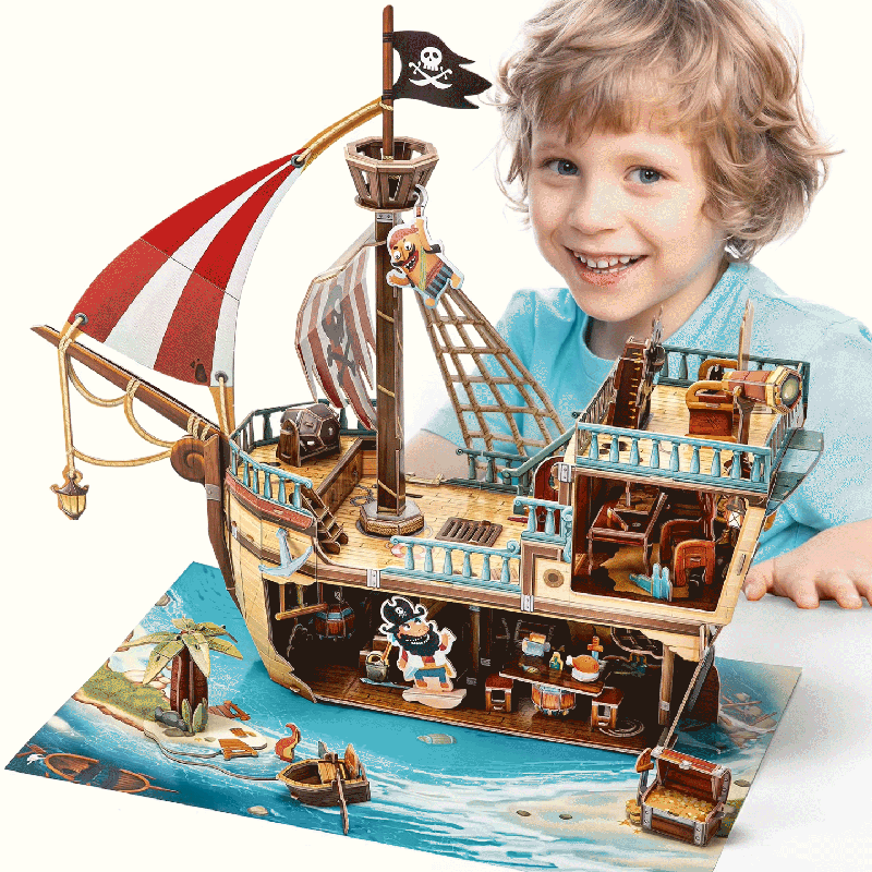 pirate treasure ship model
