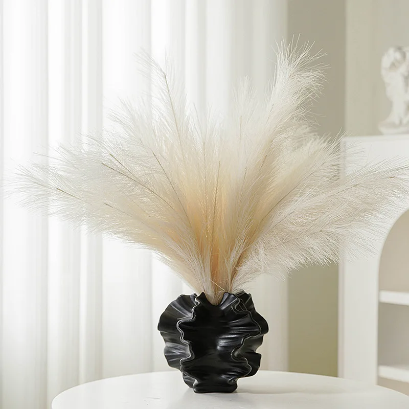 Hamptons Style Ceramic Vase — Aragonite Texture, Coral Shape Hamptons Style vase aragonite texture coral shape ceramic vase Black & white