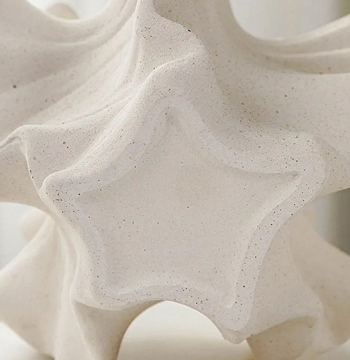 Hamptons Style Ceramic Vase — Aragonite Texture, Coral Shape Hamptons Style vase aragonite texture coral shape ceramic vase Black & white