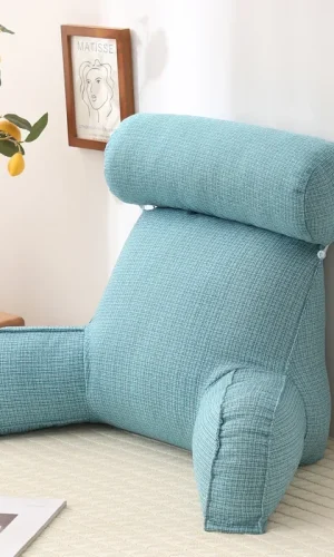 Backrest Pillow Linen Removable Cover — Ergonomic, 75x40x40cm