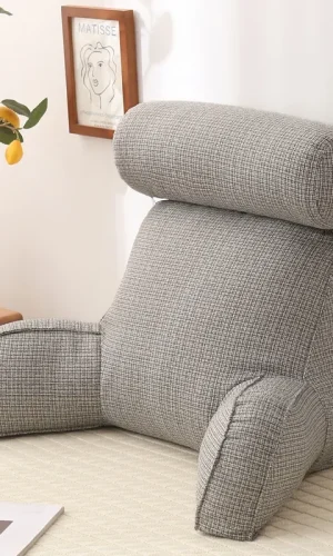Backrest Pillow Linen Removable Cover — Ergonomic, 75x40x40cm