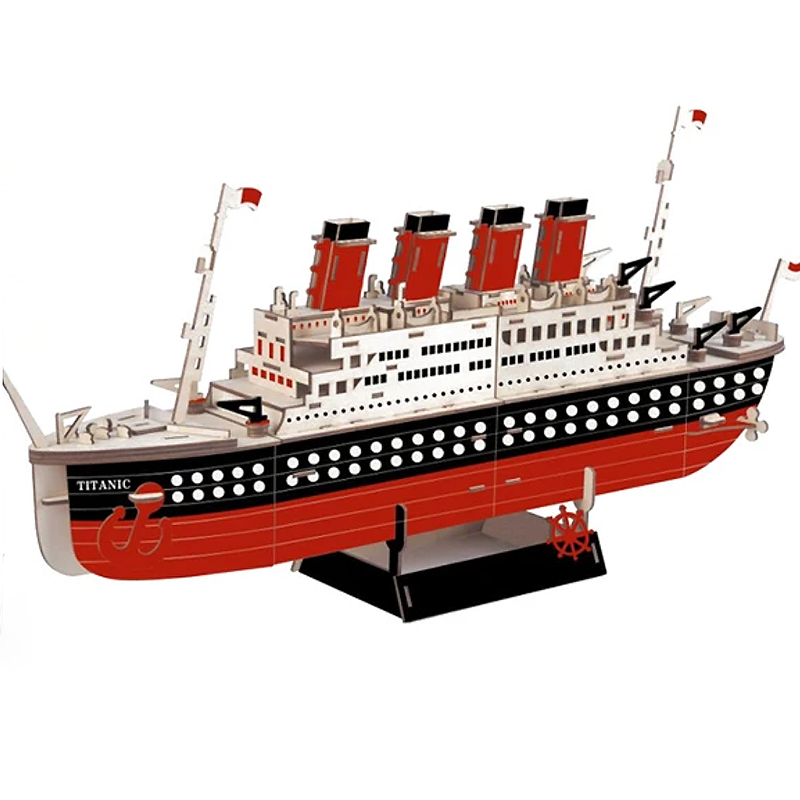 Titanic Model Kit Wooden 3D Puzzle 74cm for age 14+ Wooden Titanic Model Kit 3D Puzzle for Teenagers or Adults