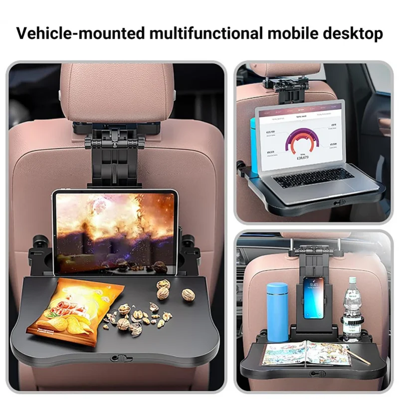 Foldable Car Backseat Tray Back Seat Organizer for iPad & Phone, Laptop