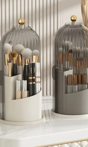360° Rotating Cosmetic Storage Box — Bird Cage, Makeup Organiser